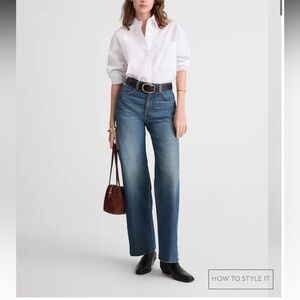 Madewell Wide Leg Jeans Size 30 Womens Blue Perfect Vintage